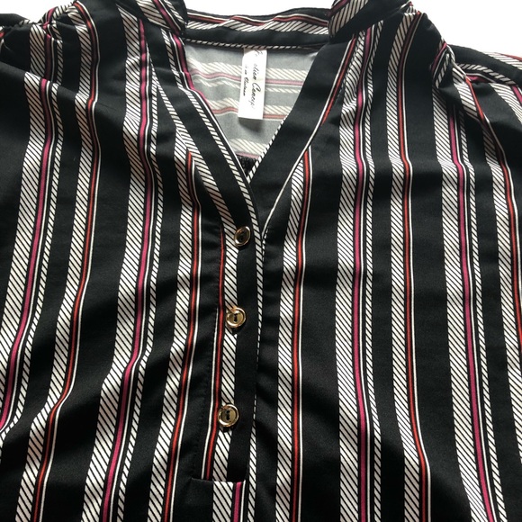 PerSeption Concept Black blouse rayon blouse - Picture 3 of 8